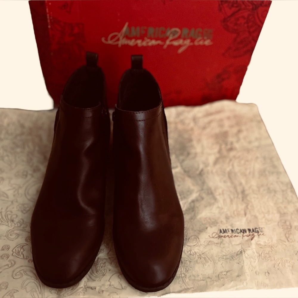 American Rag Womens Cadee Faux Leather Ankle Booties, Size 8